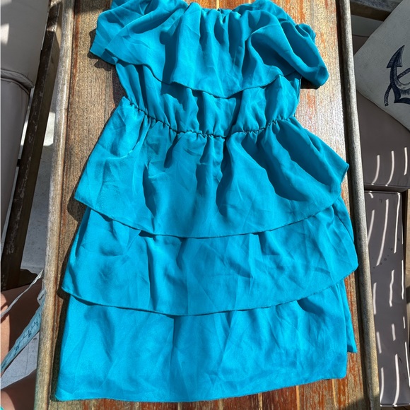 Blue Tier Dress - Picture 3 of 7